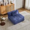 Convertible Floor Sofa Bed With Fixed Shape Frame For Living Room - Dark Blue - Image 14