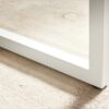 Square Extendable Dining Table With Metal Leg, Modern Space Saving Kitchen Table For Living Room - Antique White - Image 6