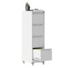 4 Drawer Metal Locking Vertical File Cabinet With Wheels Heavy Duty Lockable Storage For Home & Office - Brushed Nickel - Image 16