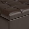 Sienna - Storage Ottoman Bench - Chocolate Brown - Image 7
