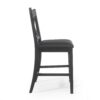 Farmhouse Style Counter Height Chair With Upholstered Seat - Black - Image 7