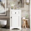 Bathroom Vanity With Sink, Soft Close Door, Adjustable Shelf, And Door Mounted Storage Rack - White - Image 2