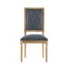 French Country Dining Chairs (Set of 2) Elegant Cane Backrest, Upholstered Seats, Fluted Legs, Rustic - Blue Gray - Image 15