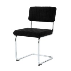 Modern Luxury Dining Chair With Metal Legs And Bow Design (Set of 4) - Black