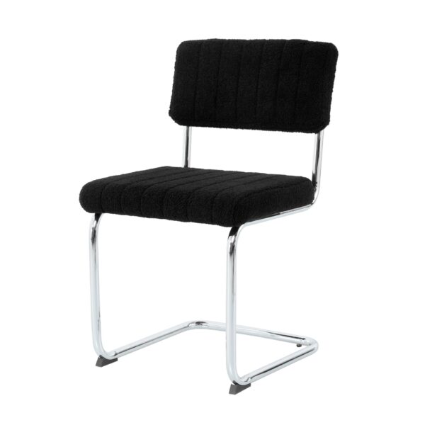 Modern Luxury Dining Chair With Metal Legs And Bow Design (Set of 4) - Black