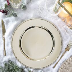 Plastic Charger Plate (Set of 8) - Silver
