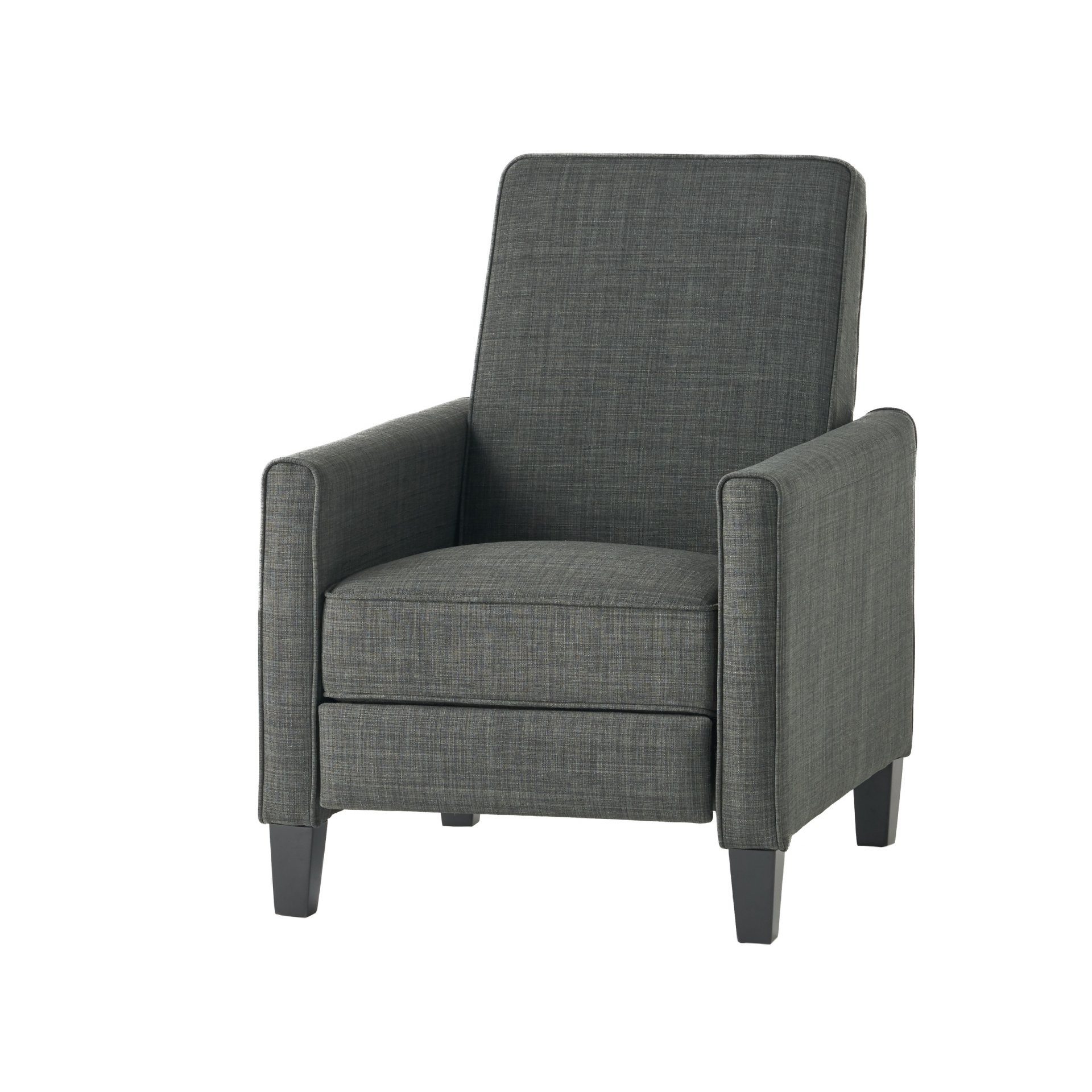Linen Push Back Chair For Elegant Home - Dark Gray - Image 9
