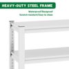 Stylish Metal Aquarium Stand For 20 - 30 Gallon Tanks, 3 Tier Adjustable Shelf - White - Image 7