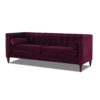 Jack - Modern Tuxedo Tufted Sofa - Burgundy - Image 13