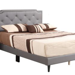 Deb - Queen Bed For Cozy Sleep - Light Gray