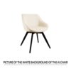 Modern Round Dining Table Set With 2 Chairs Metal Legs, 2 - 4 Person Capacity - Beige / Black - Image 13