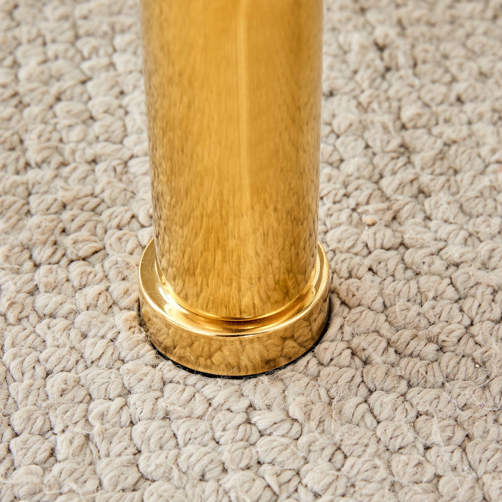 Contemporary Minimalist Double Layer Tempered Glass Coffee Table - Gold / Transparent - Image 5