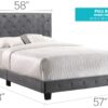 Full Bed With Storage Transitional - Gray - Image 8