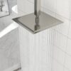 Modern 10" Square Rainfall Shower Head & Stainless Steel Wall Or Ceiling Mount Luxury Spa Shower Panel - Brushed Nickel - Image 5