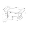 Coffee Table, Accent, Cocktail, Rectangular, Living Room, Contemporary, Modern - Brown - Image 10