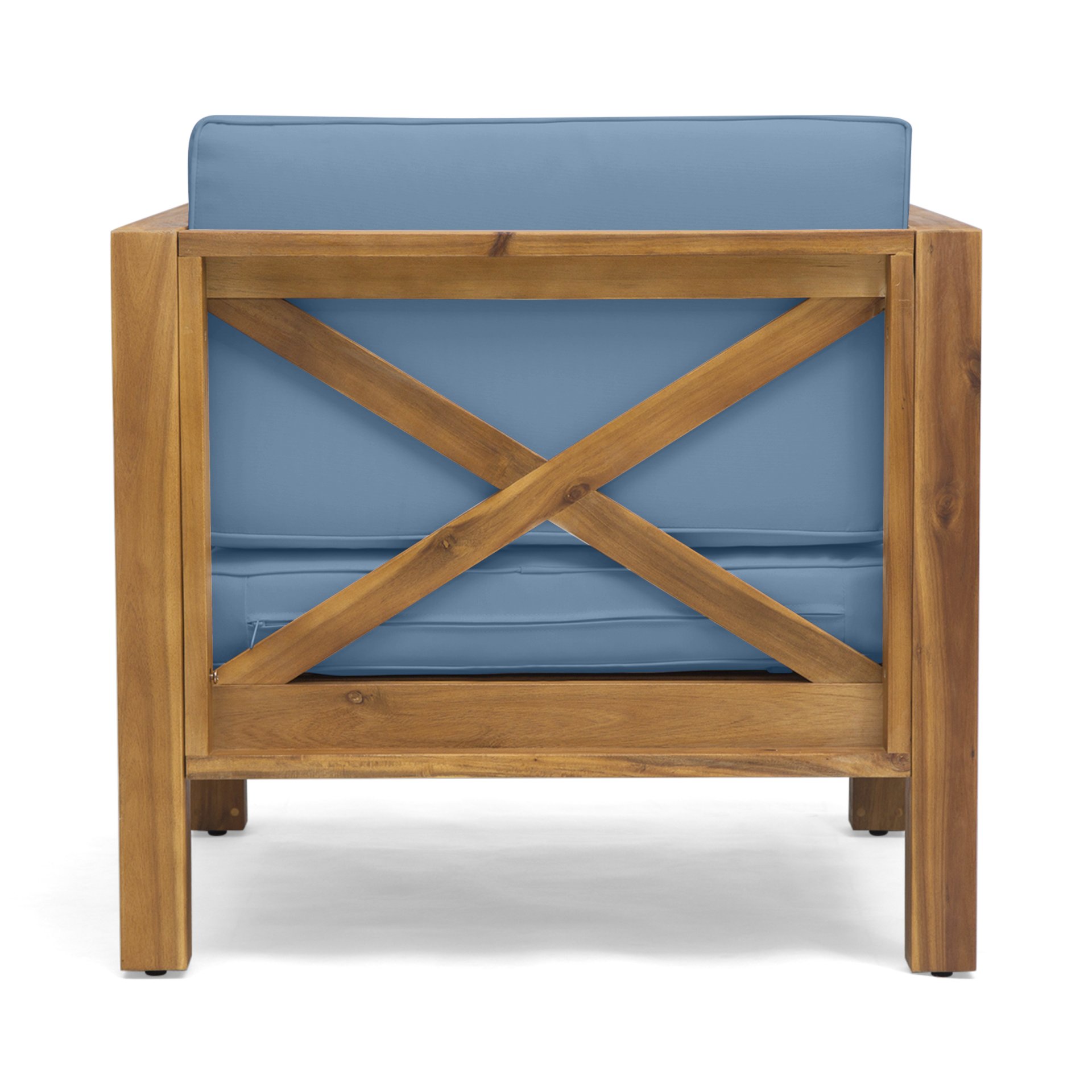 Brava - Modern Club Chair With Water Resistant Cushions - Blue - Image 10