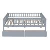 Full Size Daybed Bed With Two Drawers - Gray - Image 5