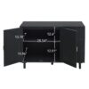 2 Door, 3 Drawer Cabinet, Suitable For Bedroom - Black - Image 3
