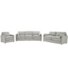 Cozy Upholstered Sofa Set Oversized Comfy Cloud Sofa Double Cushion Sofa Group Plush Cushion Sofa Couch For Living Room - Light Gray - Image 12