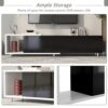 Modern Stylish TV Stand TV Cabinet For 80" TV - White / Black - Image 12