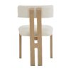 Mid Century 7 Piece Dining Set With Upholstered Armless Chairs & Wood Table - Beige / Natural - Image 13