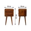 Mini Curved Nightstand - Beige Brown - Image 13