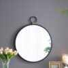 Wall Mirror With Frame, Contemporary Minimalist Accent Mirror For Living Room, Foyer, Entryway, Bedroom - Black - Image 10