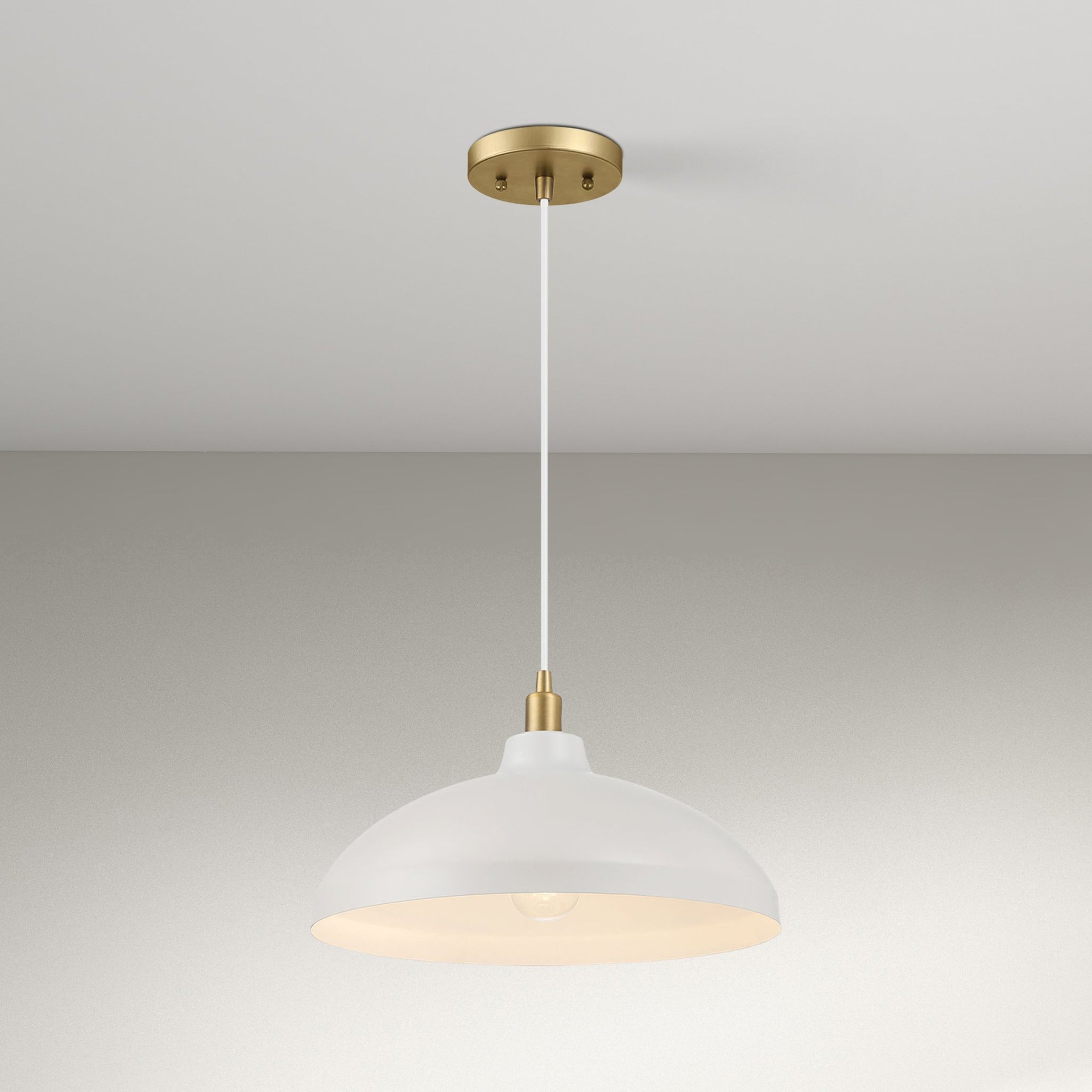 Astral - Single Light Pendant Lamp For Entrance Kitchen Island - Gold / White - Image 4