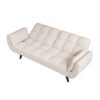 Sofa Soft Two Armrests Throw Pillow Pillow Comfortable Fit Apartment Bedroom Small Space - Beige - Image 12