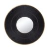 Round Carter Wooden Mirror WithIron Frame Neutral Colorway Wall Decor For Live Space - Golden Black - Image 2
