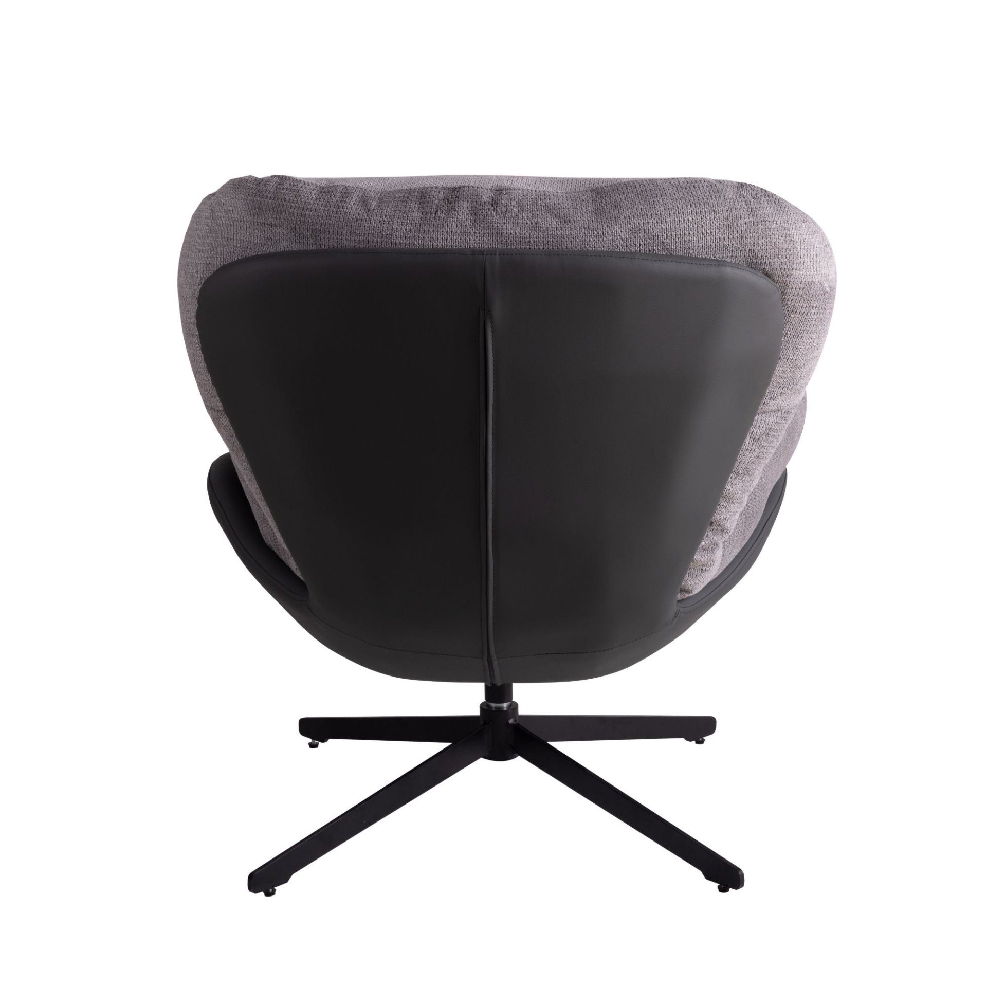 360° Swivel Office Chair, Modern Chenille Chair With And Metal Base Frame, No Wheels, Accent Chair - Gray - Image 13