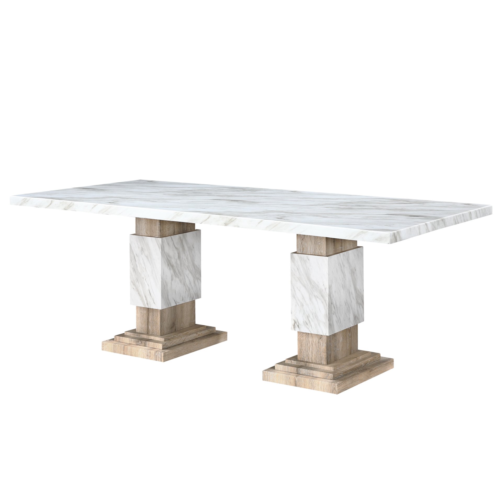 Stacey - Dining Table With Pedestal Base - Beige - Image 6