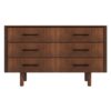 Logan - Mid-Century Modern Dresser With 6 Drawers - Brown - Image 7