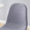 Luxury Simple Chair Linen Cotton High Resilience Dining Chair With Black Metal Legs (Set of 4) - Light Gray - Image 13
