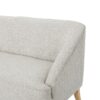 Modern Fabric Loveseat With Sloped Armrests For Living Room - Beige - Image 9