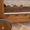 Wood And Aluminum Bar Cart With 2 Shelves - Oak / Silver - Image 5