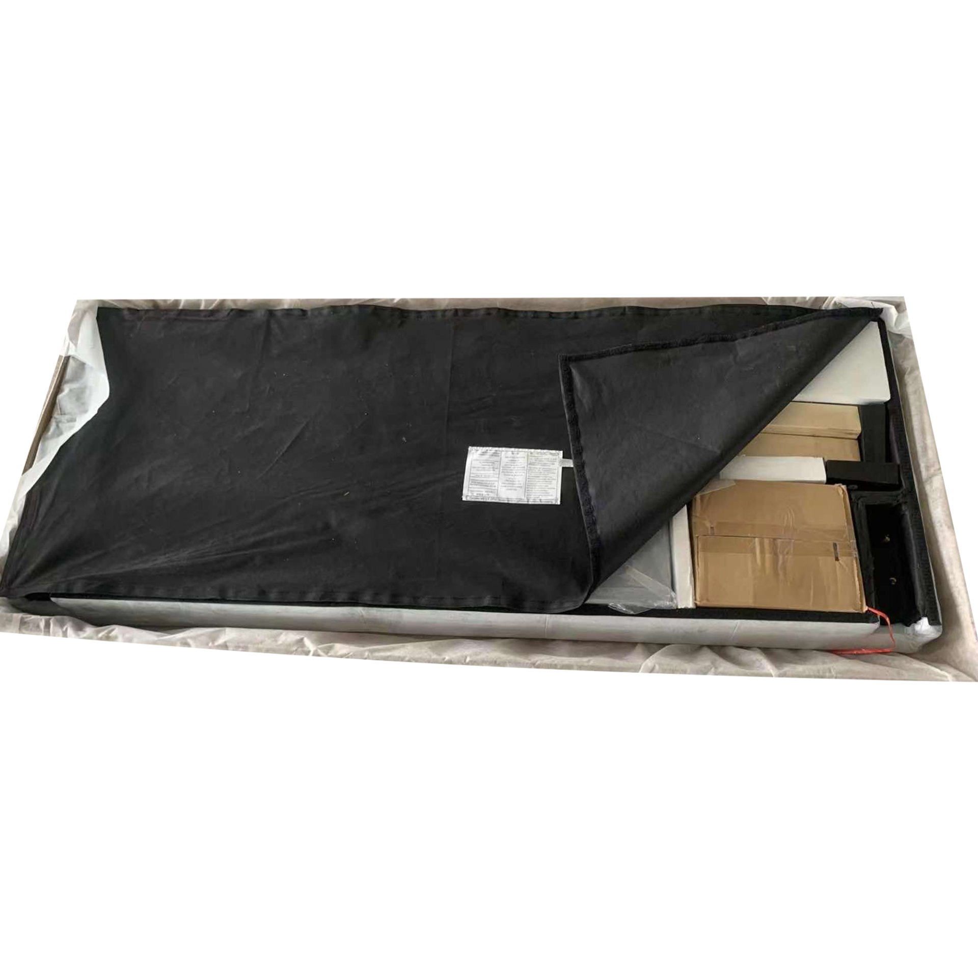 Queen Size Upholstered Platform Bed Frame With Pull Point Tufted Headboard, Strong Slat Support, Mattress Foundation, No Box Spring Needed - Gray - Image 6