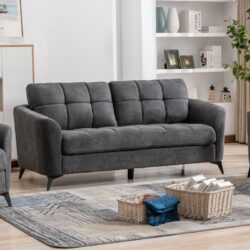 Callie - Woven Fabric Sofa - Gray