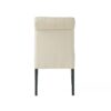 Dining Rolltop Chairs (Set of 2), Upholstered Armless Chair With Wood Leg - Ivory - Image 11