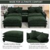 Chenille Upholstered Sectional Sofa With 2 Removable Ottomans, USB Ports, Cup Holders, And Storage - Green - Image 7