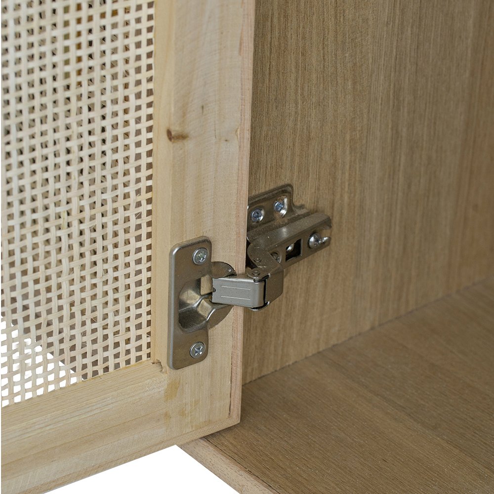 Wooden Accent TV Cabinet With 3 Doors - Brown - Image 8