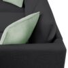 Sectional Sofa Couches Living Room Sets, 7 Seats Modular Sectional Sofa With Ottoman, L Shape Fabric Sofa Corner Couch Set With 3 Pillows - Black - Image 11