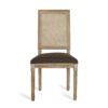 French Country Dining Chair Set With Upholstered Seats And Cane Backrest - Brown - Image 6