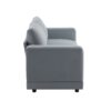 Modern Square Arm Sofa With Soft Velvet Upholstery, Deep Cushions, Sturdy Legs - Gray - Image 12