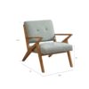 Lounge Chair Mid - Century Modern Design Polyester - Seafoam - Image 3