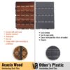 Outdoor Interlocking Deck Tiles With Striped Pattern For Patio And Balcony - Brown - Image 8