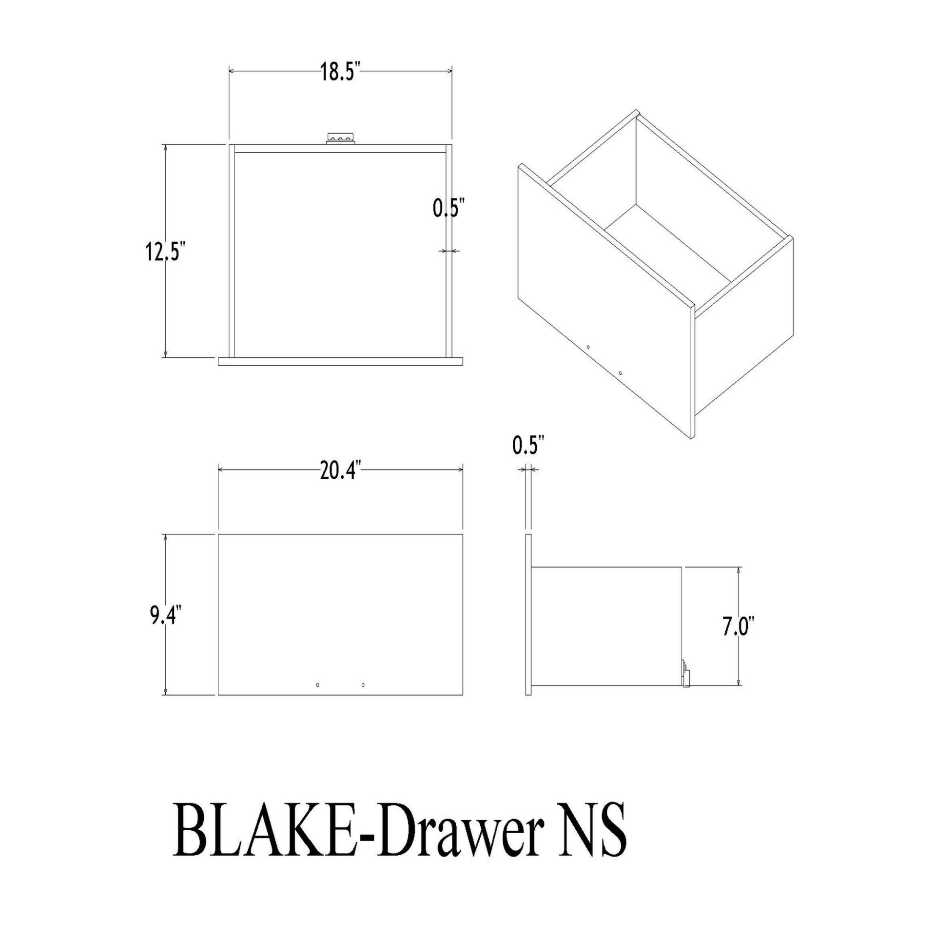 Lively - Nightstand With Glitter Detail And Thick Bar Handle Hardware - Black - Image 3