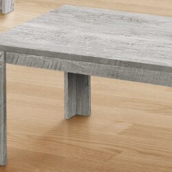 Table Set, Coffee, End, Side, Accent, Living Room Transitional (Set of 3) - Gray