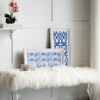 Hanging Sculptures, Modern Wall Art Decor (Set of 2) - White / Blue - Image 7