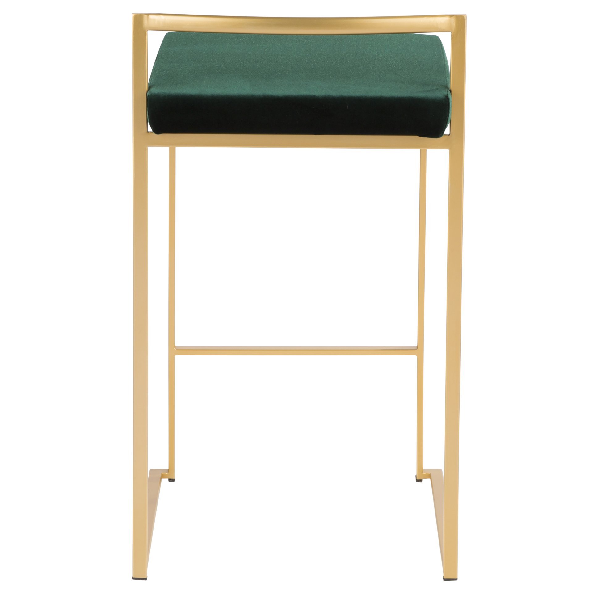 Fuji - Contemporary Stackable Counter Stool (Set of 3) - Gold / Green - Image 5